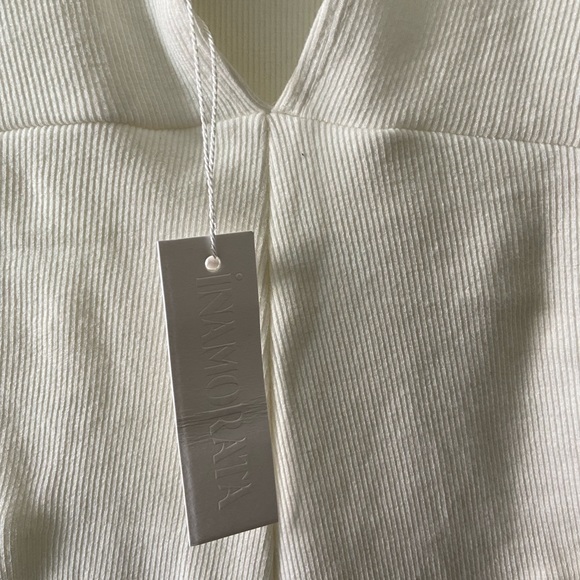 Inamorata Sunset Ribbed Romper -White XS - Picture 7 of 9
